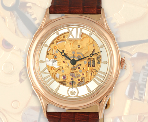 Фото часов скелетонов на которых виден механизм