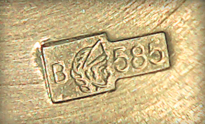 Клеймо жёлтое золото (585 проба)