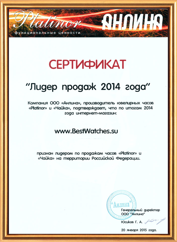 Лидер продаж за 2014 год