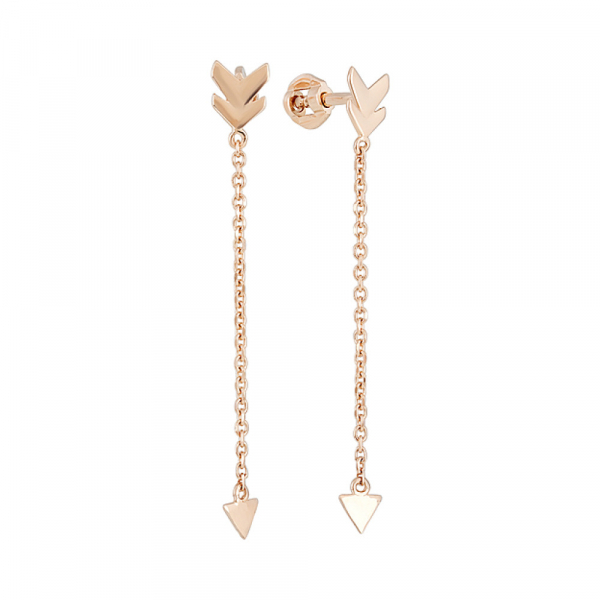 Золотые серьги без камня № 129972