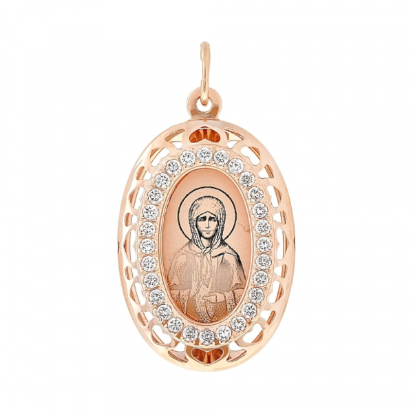 Икона с фианитами и лазерной гравировкой № 105452