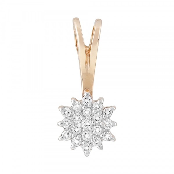 Золотая подвеска с бриллиантом № 71751