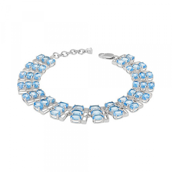 Серебряный браслет с алпанитом и фианитом № 132826