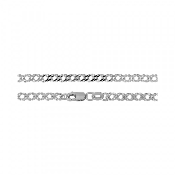 Серебряная цепь ромб дв. гран. род. № 123774