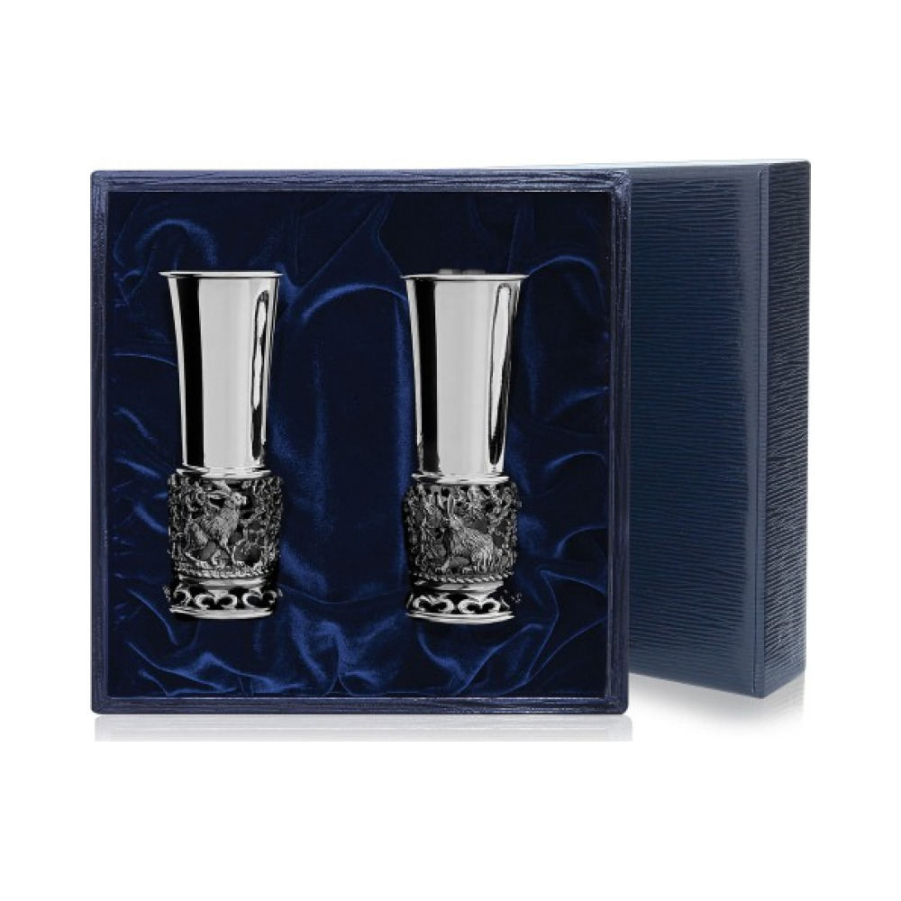 Стопка "Зайцы", серебро 925 пробы