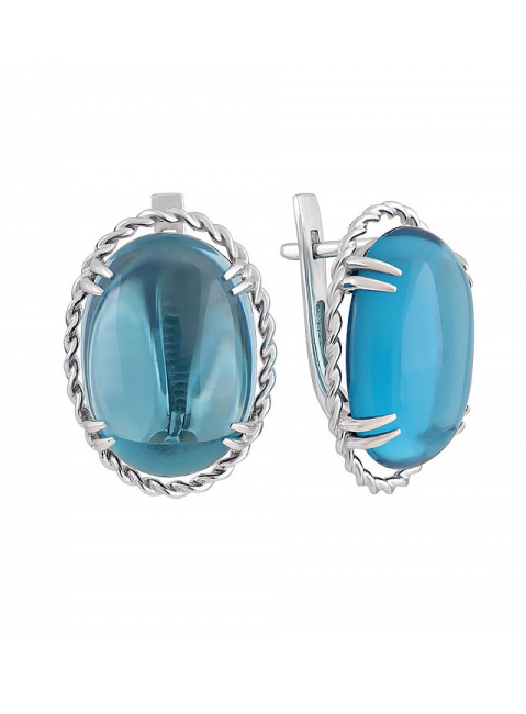 Серебряные серьги с алпанитом № 132541