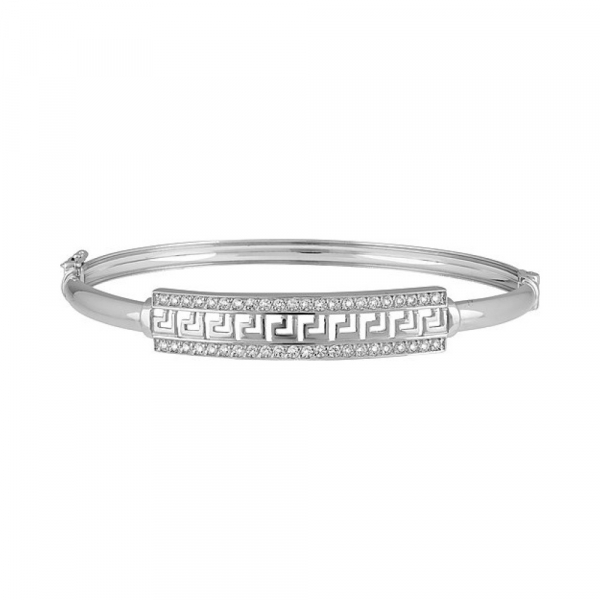 Серебряный браслет с фианитом № 134431