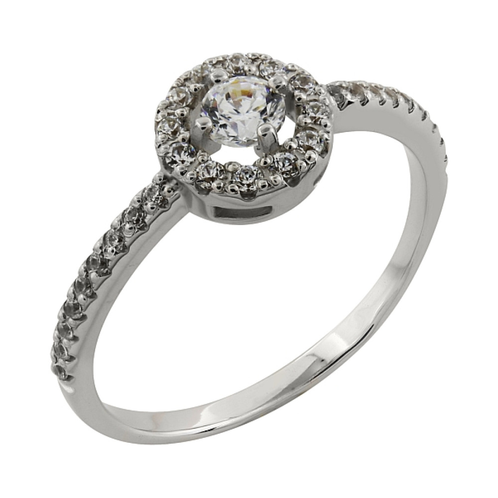 Золотое кольцо с фианитом № 98451