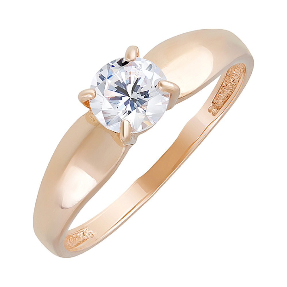 Золотое кольцо с фианитами № 131932