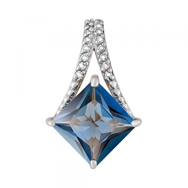 Золотая подвеска с топазом и фианитом № 118238