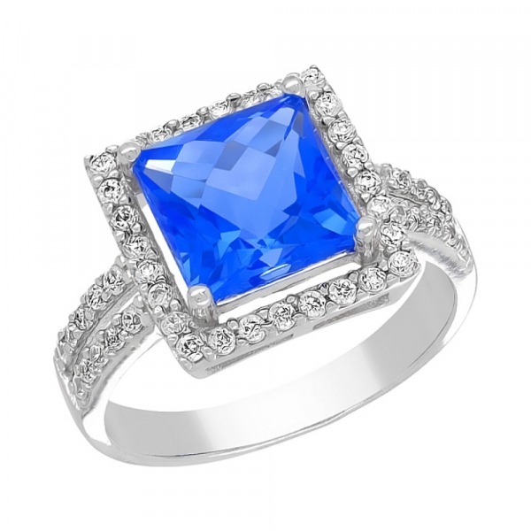 Серебряное кольцо с фианитами № 108371