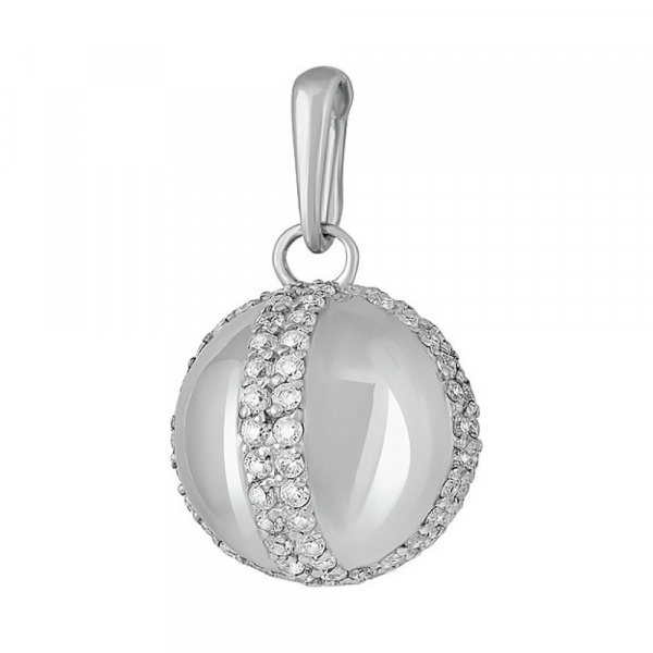 Серебряная подвеска с фианитом № 134180