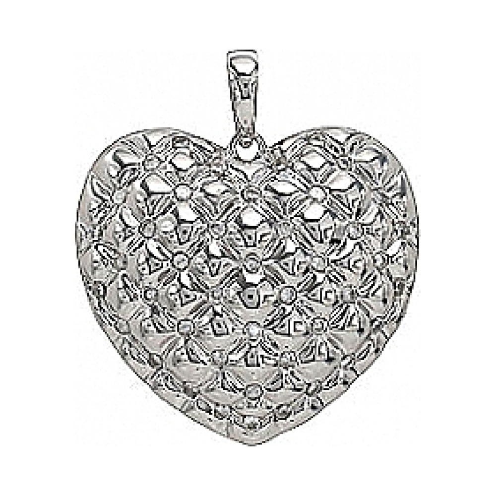 Серебряная подвеска с фианитом № 75092