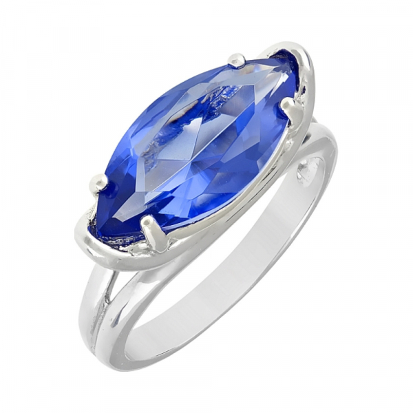 Серебряное кольцо с фианитом № 68386