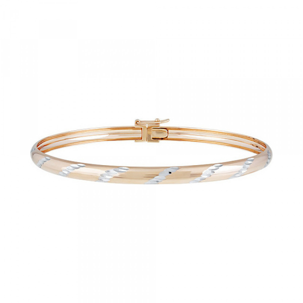 Золотой браслет без камня с алмазкой № 135832