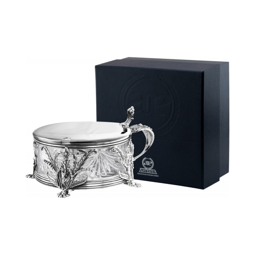 Сахарница "Листья" с чернением 947СХ16006