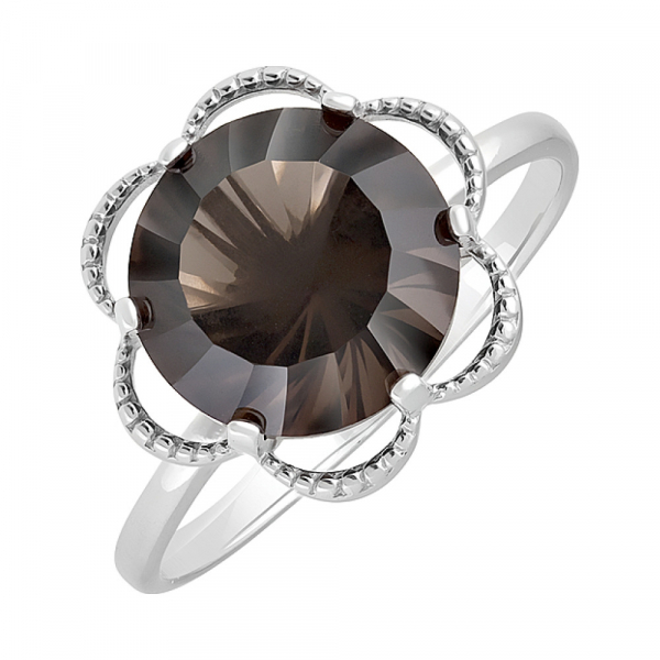 Серебряное кольцо с раухтопазом № 129749