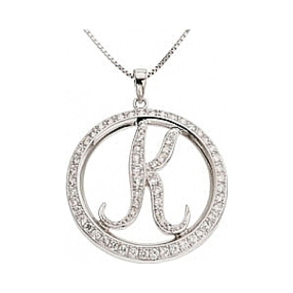 Серебряное колье с фианитами № 30843