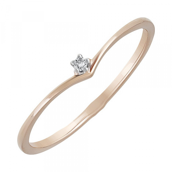 Золотое кольцо с фианитом № 133798