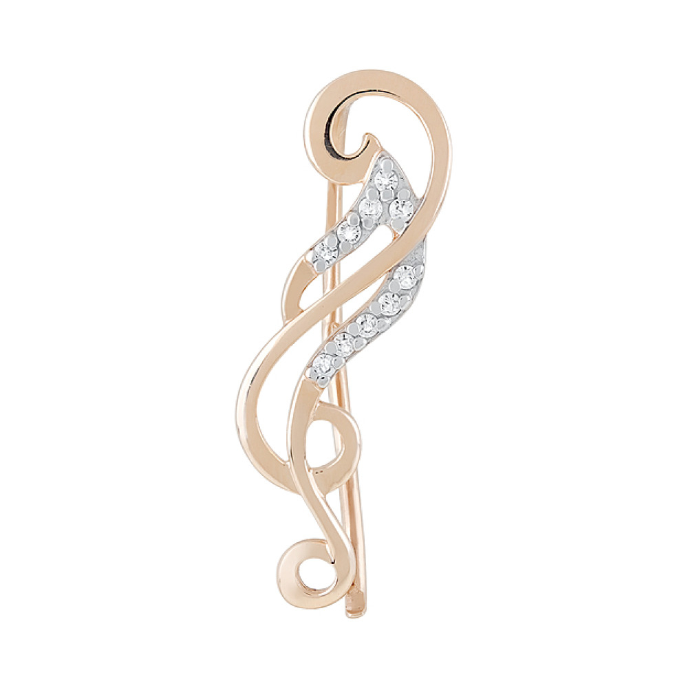 Серьга с фианитами № 122265