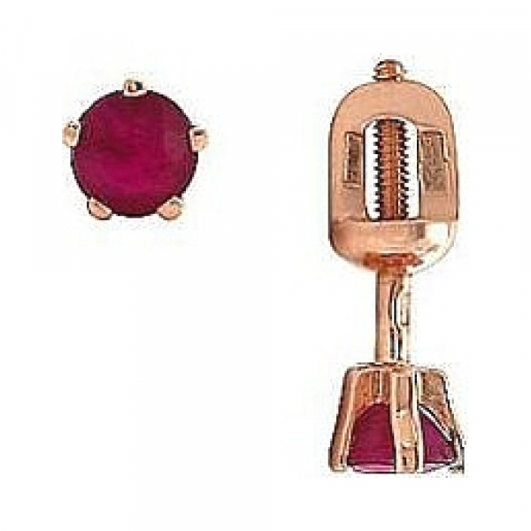 Пуссеты с рубином № 29756