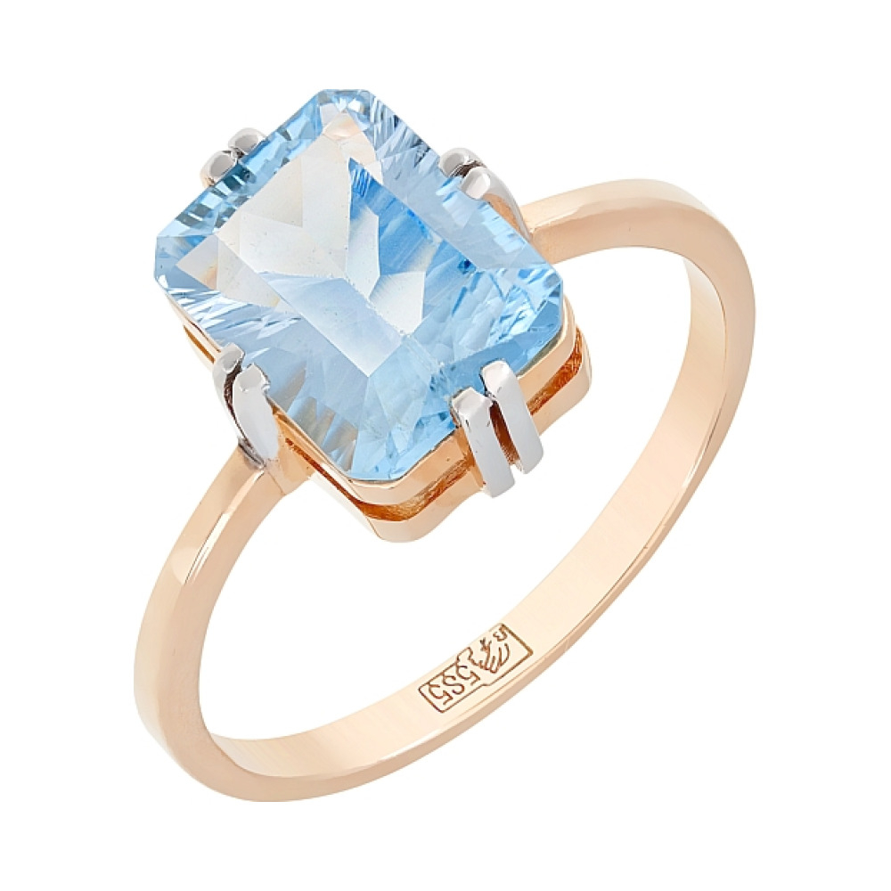 Золотое кольцо с топазом № 97380