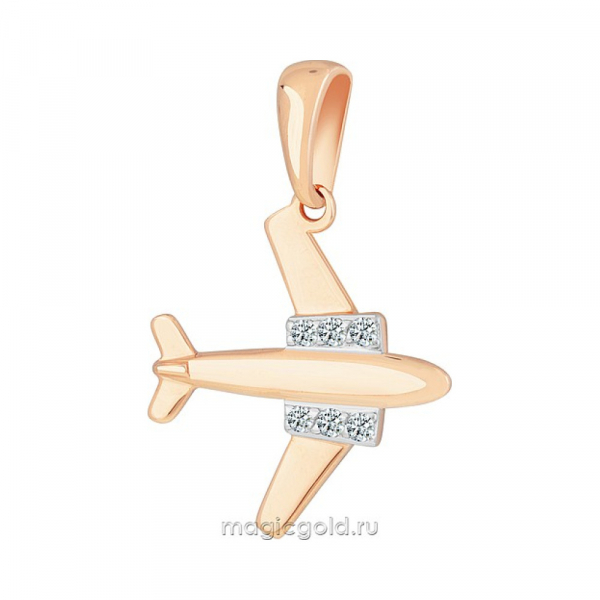 Золотая подвеска с фианитом № 172151