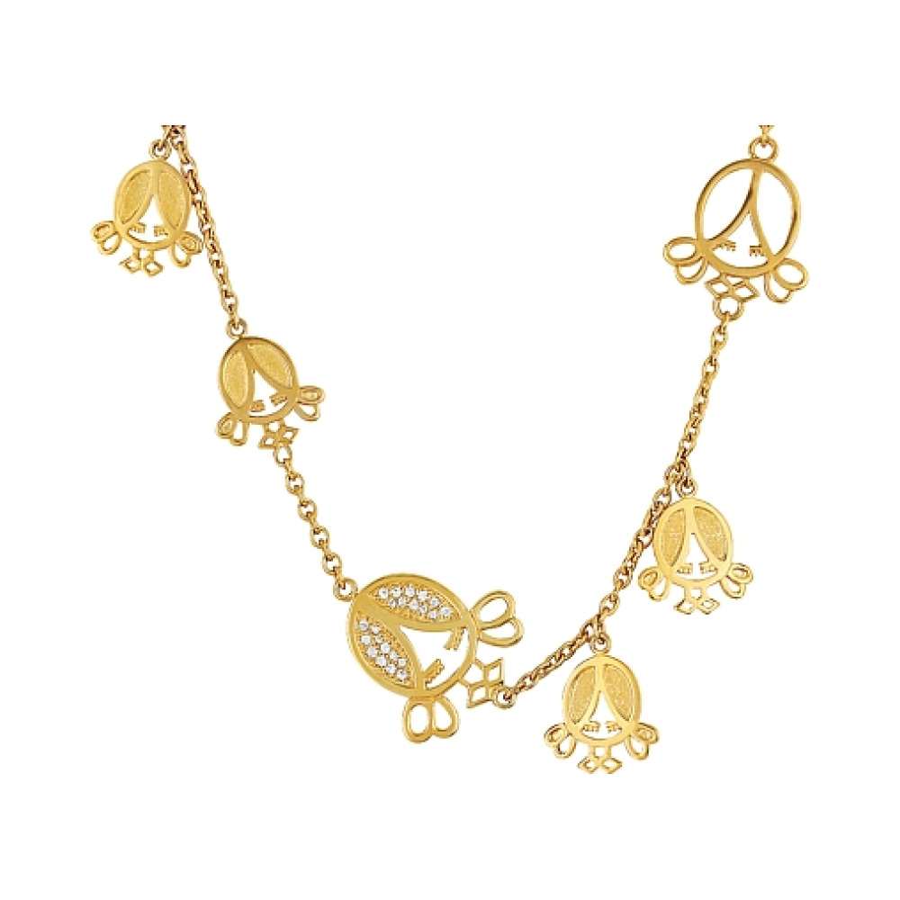 Колье с фианитом TED LAPIDUS  № 62051