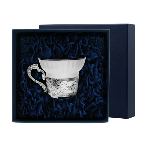 Чашка чайная Константин Великий из серебра 925 пробы
