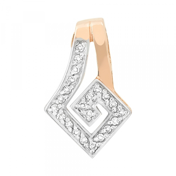 Золотая подвеска с бриллиантом № 107425