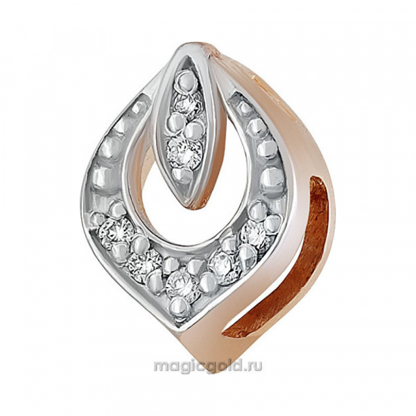 Золотая подвеска с бриллиантом № 134830