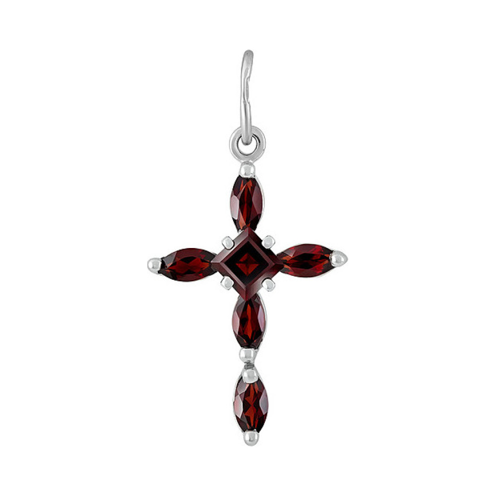 Серебряная подвеска с гранатом № 132820