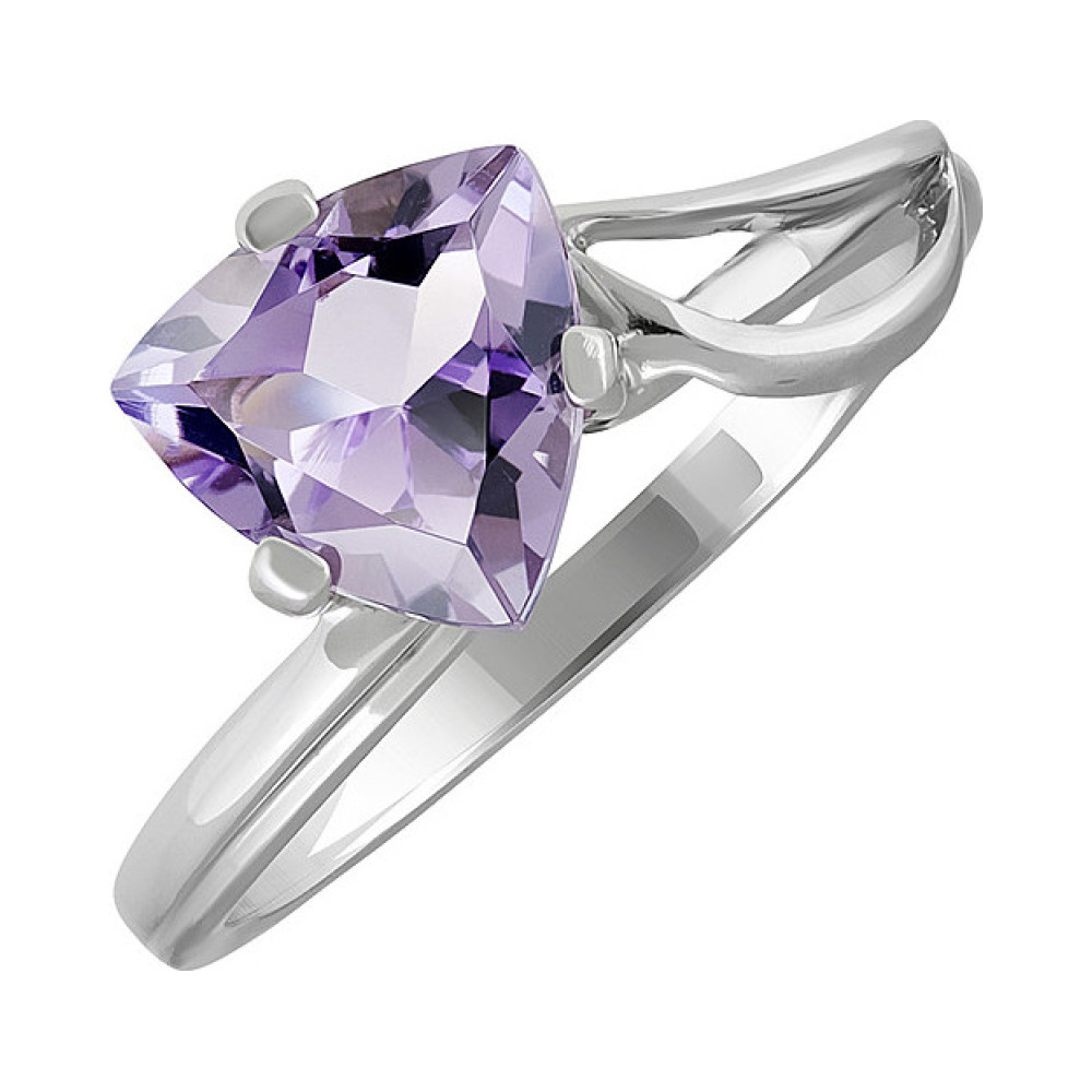 Серебряное кольцо с аметистом № 132071