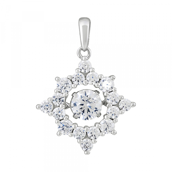 Серебряная подвеска с фианитами № 127718