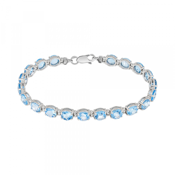 Серебряный браслет с топазом № 130060