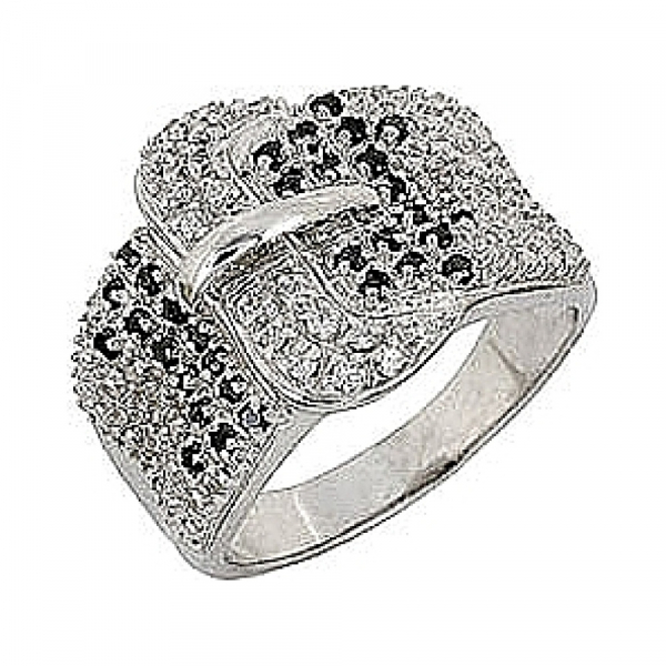 Серебряное кольцо с фианитом № 68276