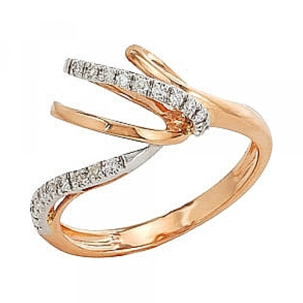 Золотое кольцо с бриллиантом № 82244