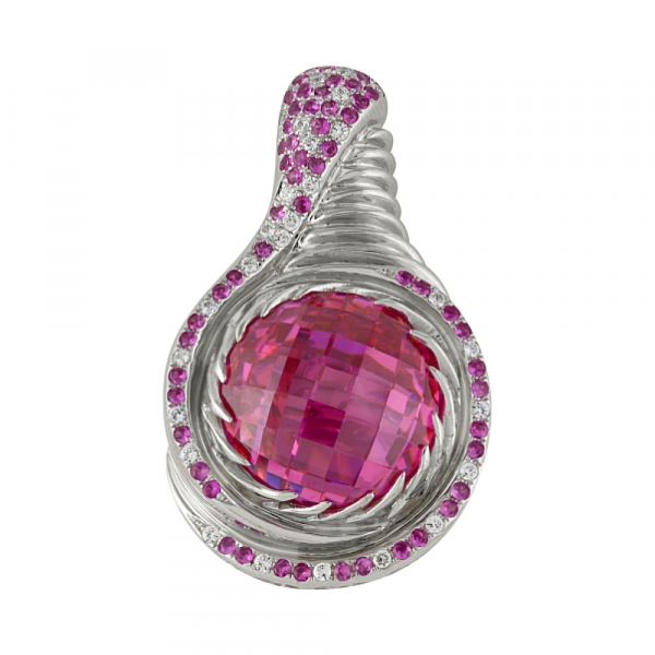 Серебряная подвеска с фианитом № 83173