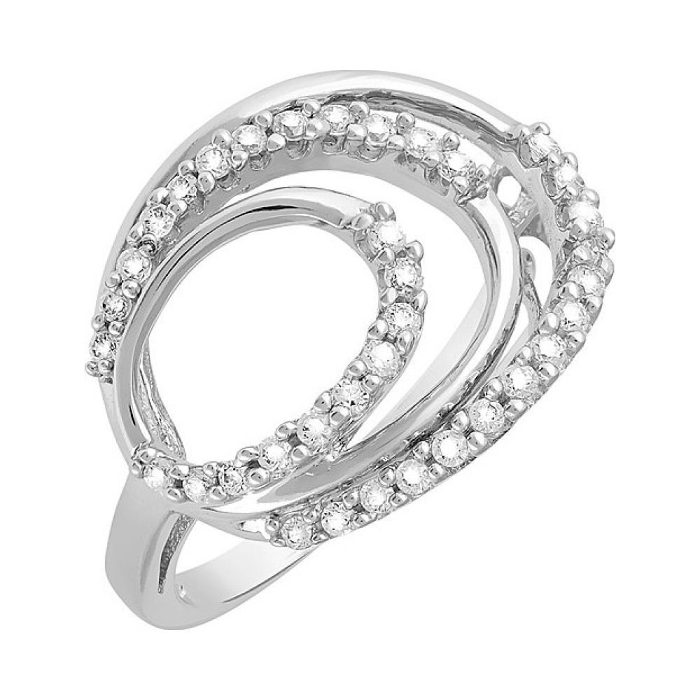 Серебряное кольцо с фианитами № 98201