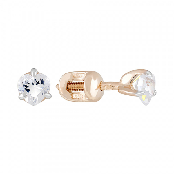 Пуссеты с фианитом № 122175