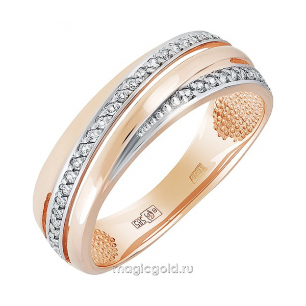 Золотое кольцо с бриллиантом № 139878
