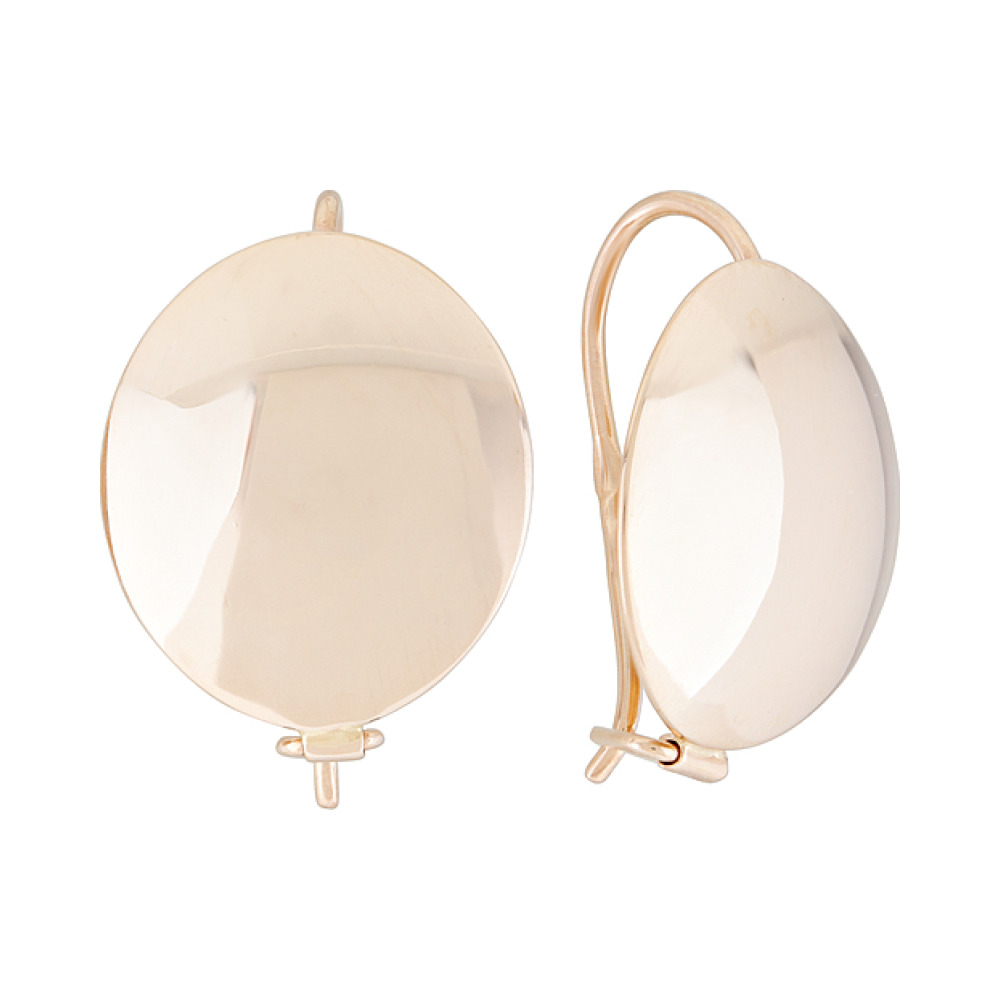 Золотые серьги без камня № 126738