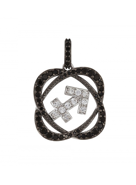 Серебряная подвеска с фианитом № 83503