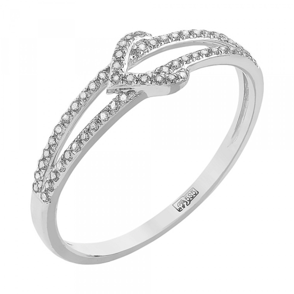 Золотое кольцо с бриллиантом № 112866