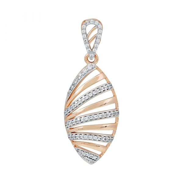 Золотая подвеска с фианитами № 116186