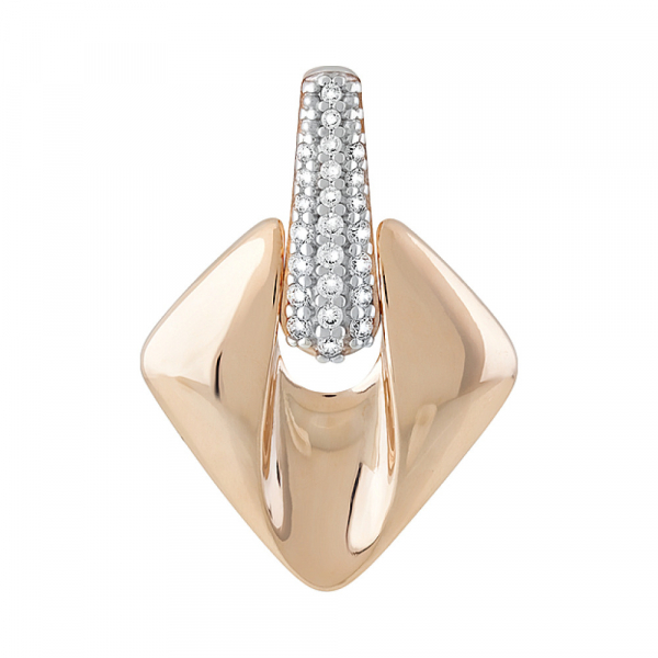 Золотая подвеска с фианитами № 128422