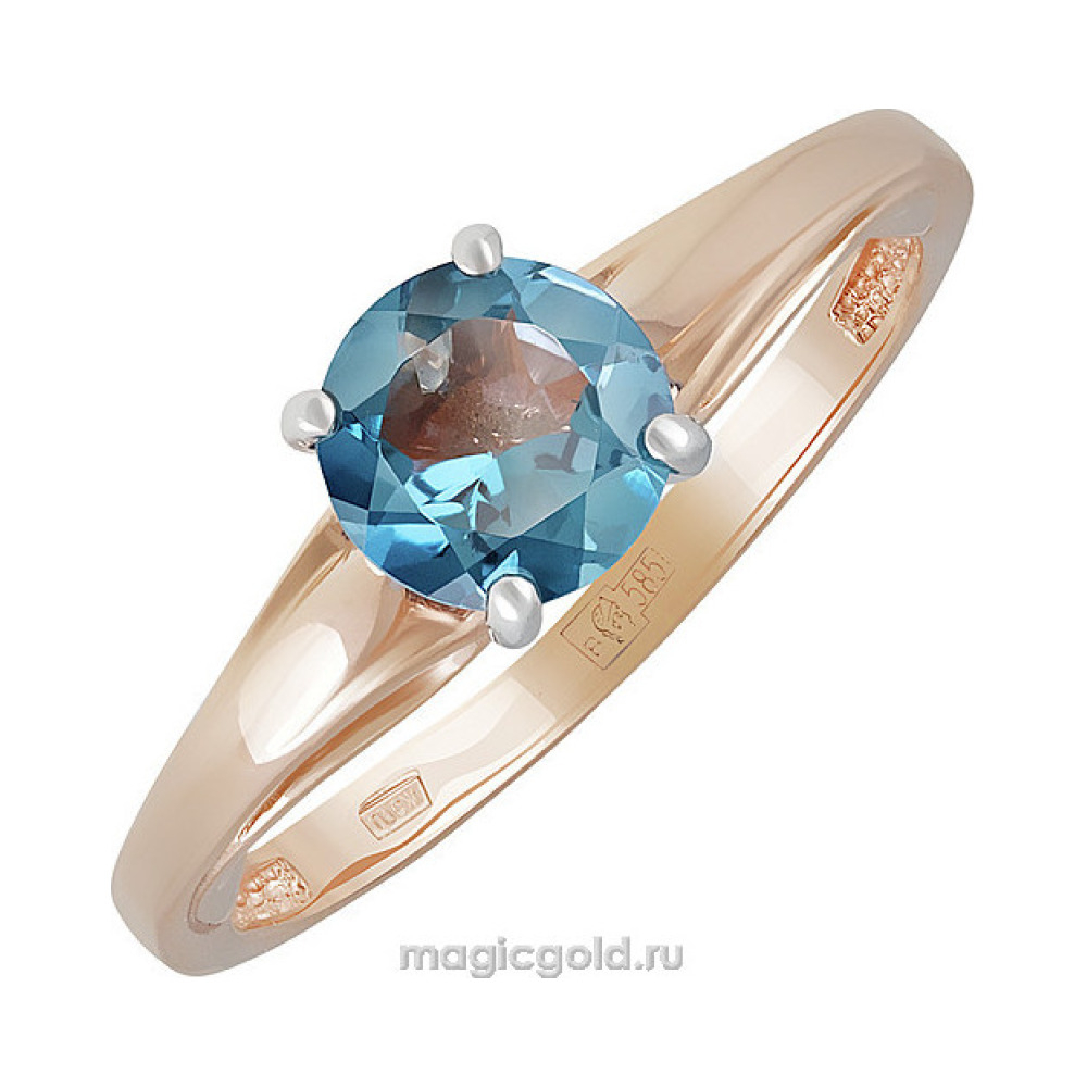 Золотое кольцо с топазом № 140366