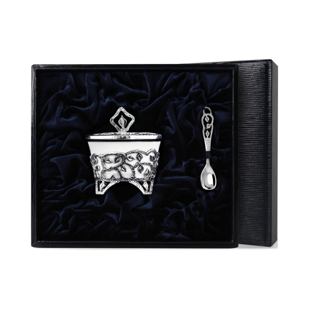 Солонка "Листопад" №2 с чернением