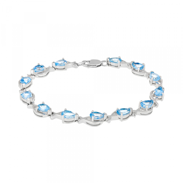 Серебряный браслет с топазом № 126154