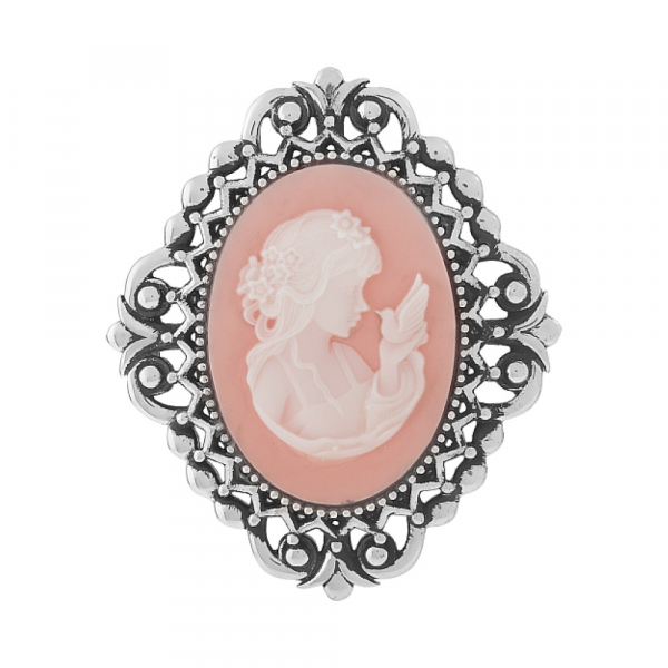 Брошь-подвеска с карбоном № 108430